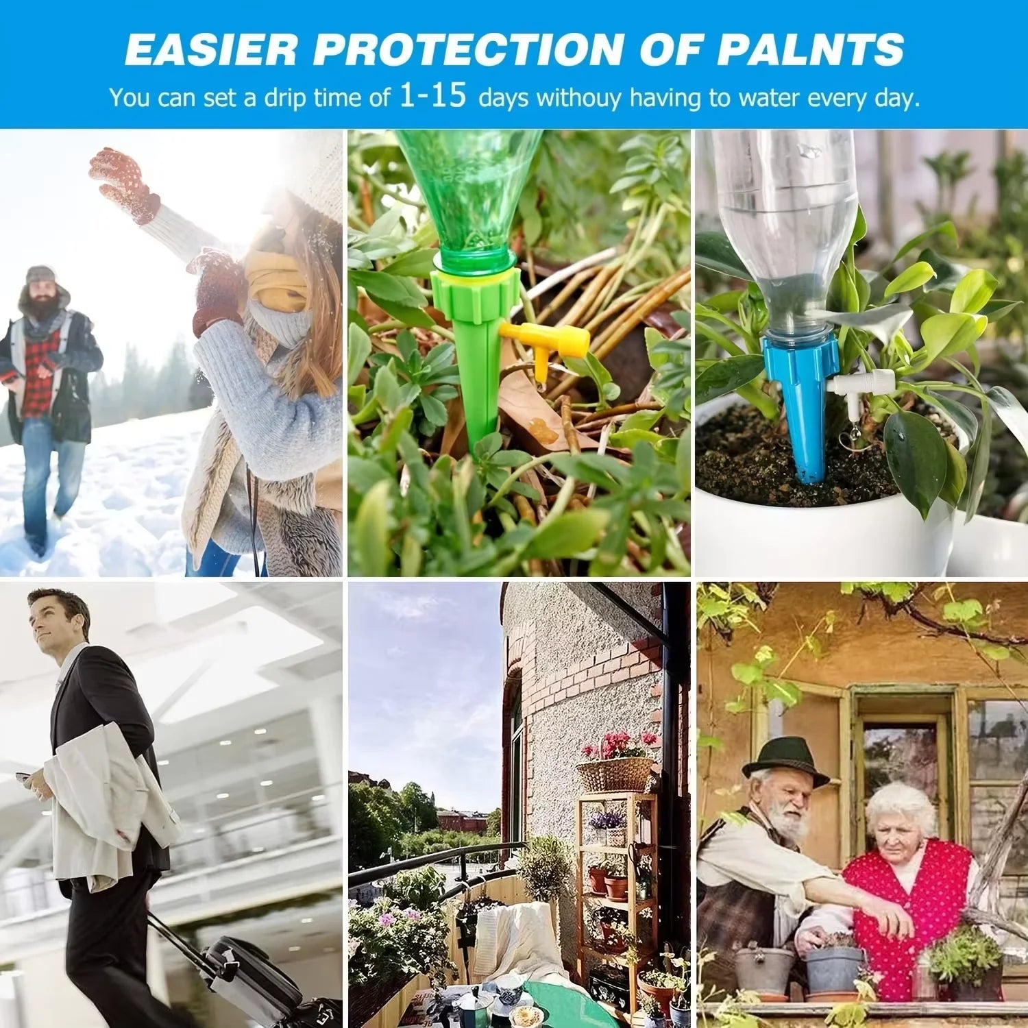 12Pcs  Creative Indoor Plant Watering Device Self-Watering Kits Automatic  Plant Garden Gadgets Waterers Drip Irrigation