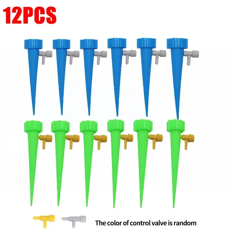 12Pcs  Creative Indoor Plant Watering Device Self-Watering Kits Automatic  Plant Garden Gadgets Waterers Drip Irrigation